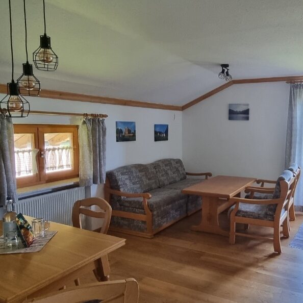 Wohnzimmer Ferienwohnung Lärche